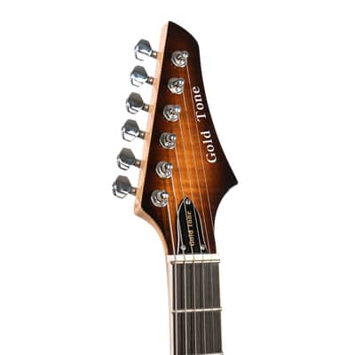 Gold Tone Solid Body Electric Banjitar Tobacco Sunburst, Left Handed image 6