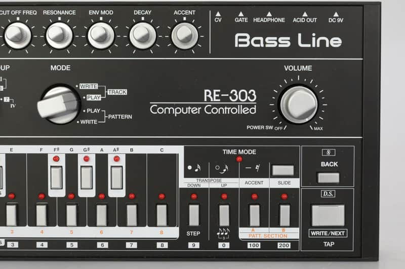 Din Sync RE-303 Bass Line Analog Synth Roland TB-303 Replica Black