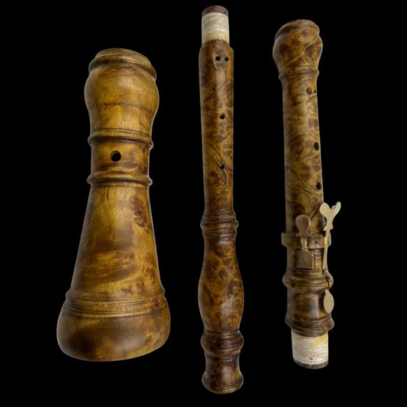 Professional German Baroque style Oboe A-415HZ, Solid Bird's eye wood oboe image 1