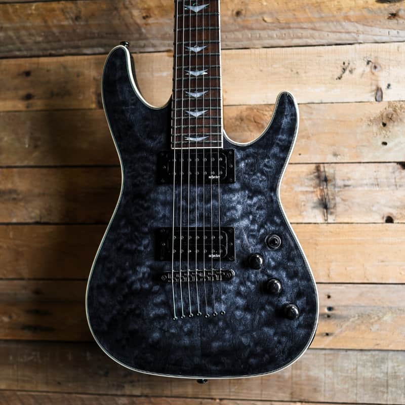 2024 Schecter Omen Extreme 7 in See-Thru Black image 1