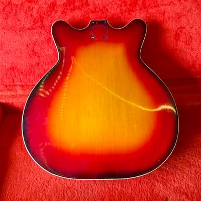 Fender Coronado I guitar body 1966 - Cherry sunburst original vintage USA image 2