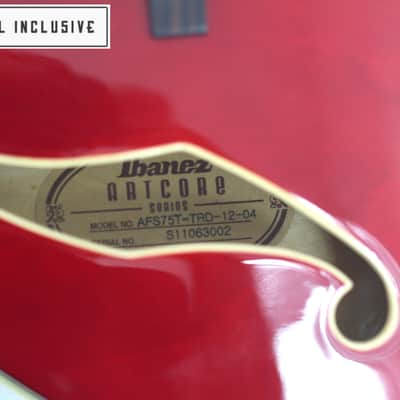 Ibanez AFS75T-TCD Artcore Transparent Cherry Red image 8