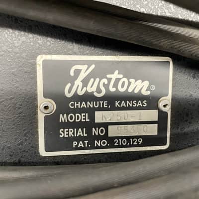 Kustom K250-1 Bass Amp Head 1970’s - Black Tuck & Roll image 12
