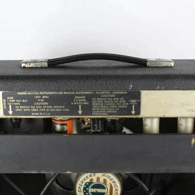 1981-1982-1983 Vintage Fender Vibro Champ Tube Combo Amp Blackface USA 1980s image 8