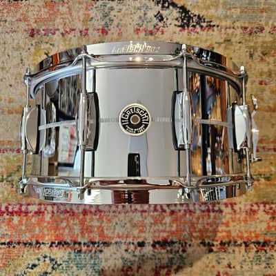 Gretsch Brooklyn 14x6.5" Chrome Over Brass Snare - 1.2 MM Brass Shell image 2