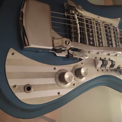 1966 Teisco Del Rey ET-460 "Shark Fin" - Metallic Blue image 14