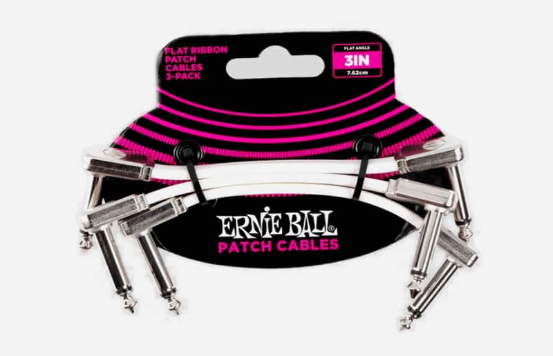 3" Flat Ribbon Patch Cable 3-Pack - White - Optimizing Your Pedalboard Layout & Routing Space with Superior Design and Quality - Multi-Shielded Signal-Preservation Low-Handling Noise Built to Last image 1
