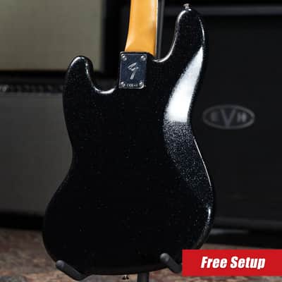 Fender Limited Edition Gold Foil Series Jazz Bass - Black Sparkle with Gig Bag image 2