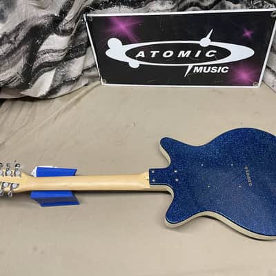 Danelectro 59M 12SDC 12-string Guitar MIK Made In Korea Blue Sparkle image 12