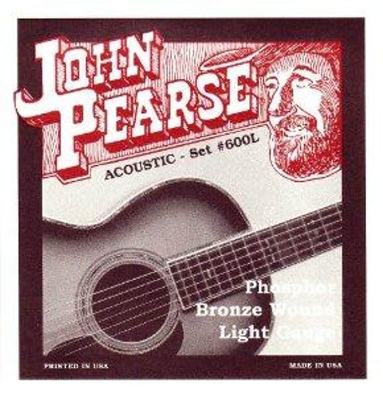 John Pearse Phosphor Bronze Acoustic Guitar Strings - 600L Light Gauge image 1