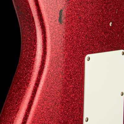 Fender Custom Shop Limited Edition '69 Stratocaster Journeyman Relic - Aged Red Sparkle #81036 image 12