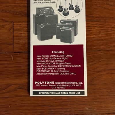 Polytone Guitar Catalog, 1970 image 1
