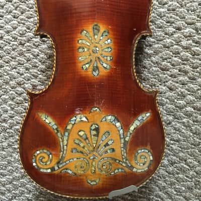 Early 1900's Vintage Gypsy Violin with Beautiful Inlay Detail image 12