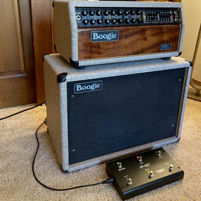 CUSTOM Finished Mesa Boogie JP-2C John Petrucci Signature 3-Channel 100-Watt Guitar Amp Head and Matching 1x12 WideBody Cab 2018 - Custom Fawn Slub Bronco image 3