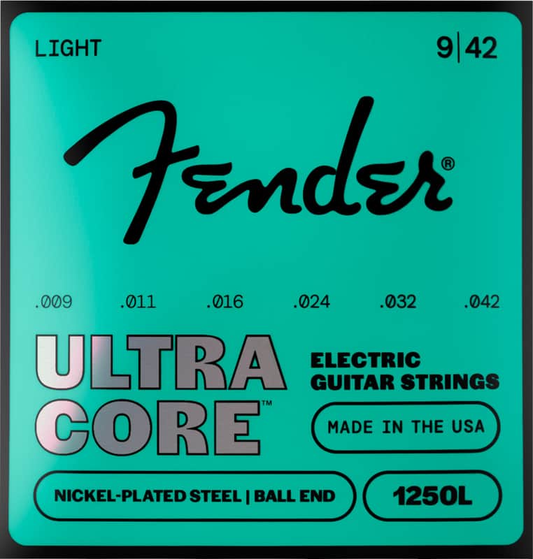 Fender Ultracore Nickel Plated Steel Light 1250 Electric Guitar Strings 9-42 image 1