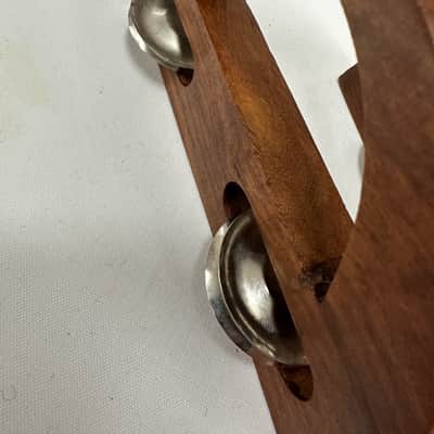 Hand Jingles-Crescent Shape, Pair, Rosewood & Chrome, 6.5" - NEW image 2