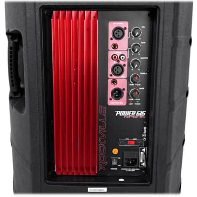 2) Rockville RPG15 15" Powered 1000w DJ PA Speakers+LED Stands+Facade+(2) Mics image 19