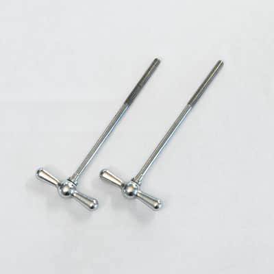 Leedy & Ludwig "L" 4-1/2" Bass Drum T-rods 50's - Chrome (2-Pack) image 1