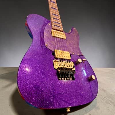Aristides T/0, Floyd Rose, BKP, CUSTOM Purple and Gold Holoflake finsh. MUST SEE! image 1