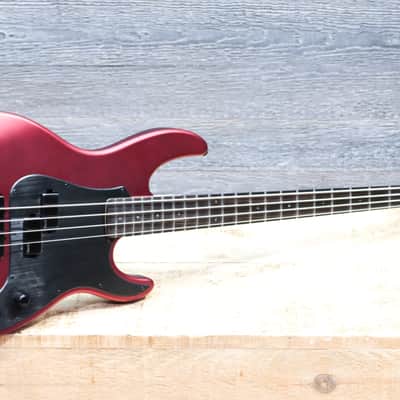 ESP LTD AP-4 Candy Apple Red Satin EMG Brushed Black Pickups Electric Bass image 10