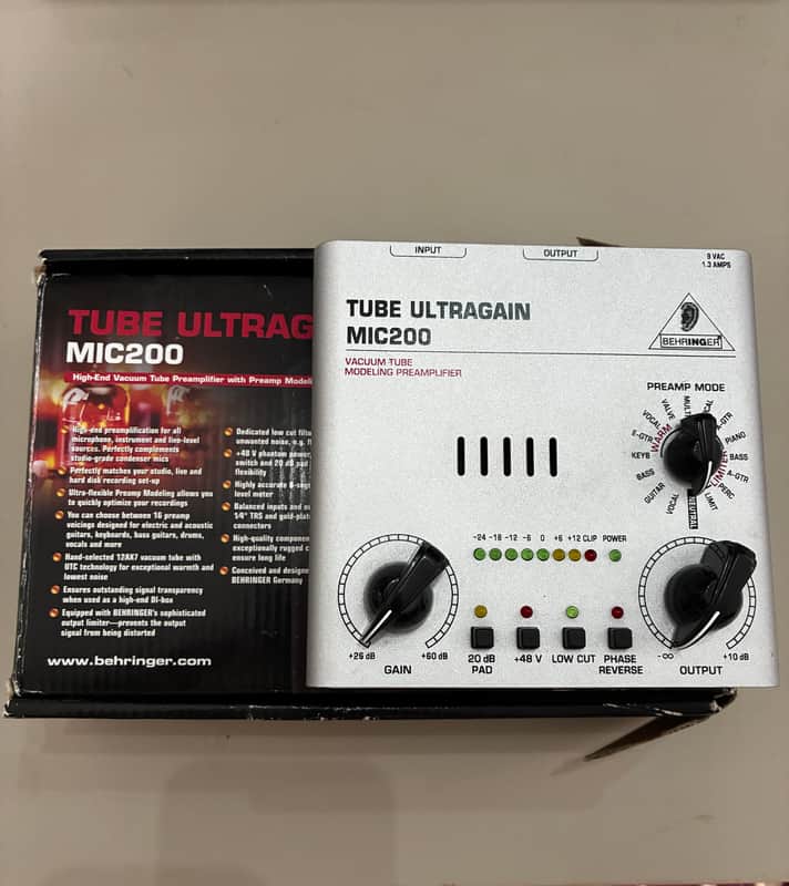 Behringer Tube Ultragain MIC200 Vacuum Tube Modeling Preamplifier 2012 - Present - Standard image 1