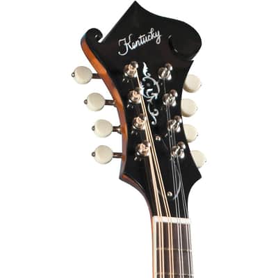 Kentucky KM-752 Deluxe F-Style Mandolin Regular Transparent Amber image 5