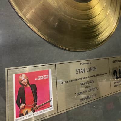 Stan Lynch Tom Petty and The Heartbreakers, CRIA Canadian, Damn the Torpedoes Gold Record (#7) image 3