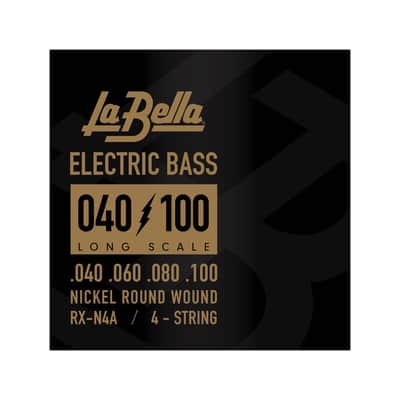 La Bella RX-N4A RX Nickel-Plated Round Wound Custom Light Short Scale Bass Strings 40-100 image 1