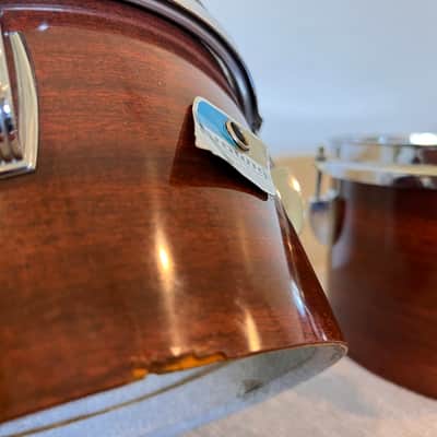 Ludwig Concert Toms 8/10/12 Mahogany Cortex image 5