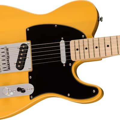 Squire Sonic Telecaster Electric Guitar, Butterscotch Blonde, Maple Fingerboard image 5