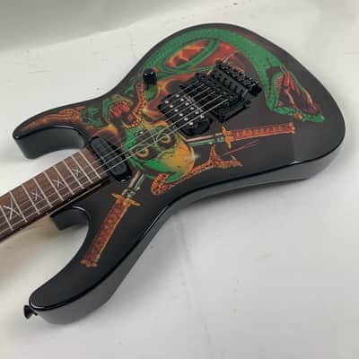 ESP George Lynch GL Black w/ Skulls & Snakes Graphic Electric Guitar New w/ Case - Skull -In Stock! image 9