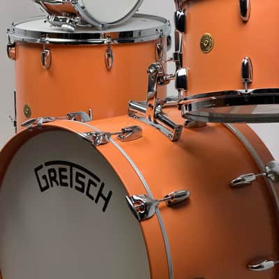 Gretsch 22/13/16/5.5x14" Broadkaster Vintage-Build Drum Set - Exclusive Satin Cameo Coral imagen 2