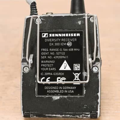 Sennheiser EK 300 IEM G3 Wireless Bodypack Receiver G Range: 566-608 MHz CG015AM image 5