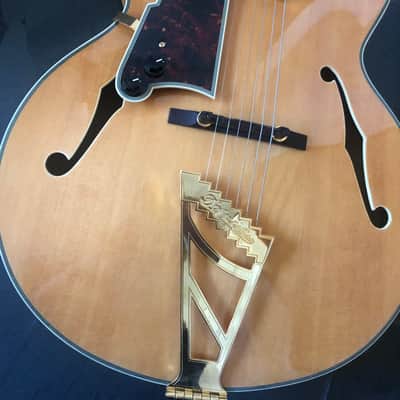 D'Angelico Left Handed Premier EXL-1 Hollow Body Electric Guitar- Nature - Nature / Blonde image 3