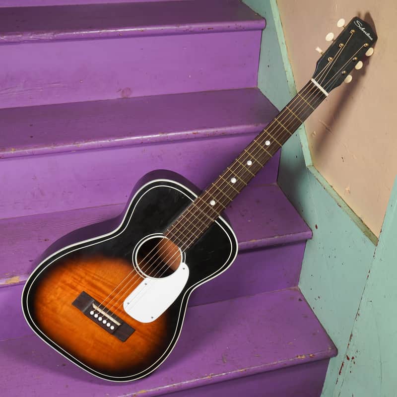 1965 Silvertone 604 (Harmony H929 Stella) Parlor Guitar (VIDEO! Fresh Work, Ready)