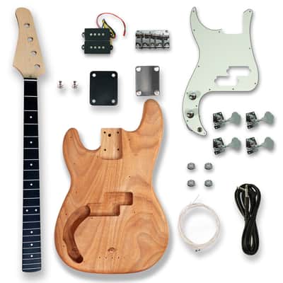 BexGears DIY Left-handed PB Bass Guitar Unfinished Electric Guitar Kit Okoume Body image 1