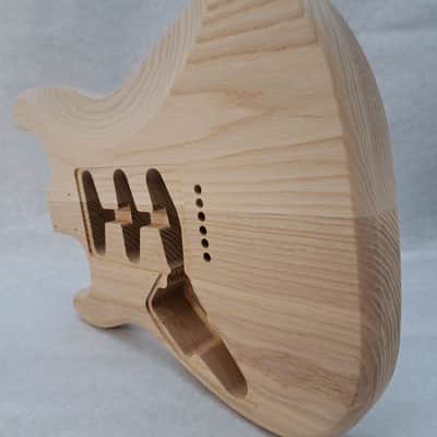 Unfinished Ash SSS Hardtail guitar body - fits Fender Strat Stratocaster necks J2234 image 4