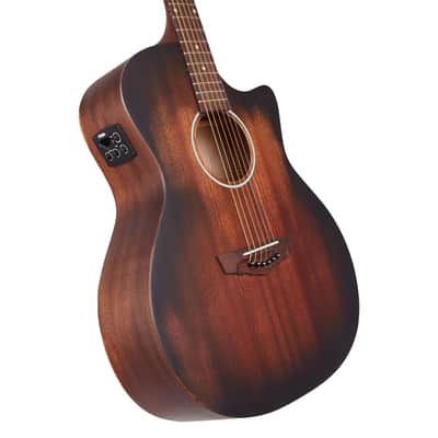 D'Angelico DAPLSG200AGDCP PREMIER GRAMERCY LS Grand Auditorium Single Cutaway Mahogany Scarf Neck 6-String Acoustic-Electric Guitar image 2