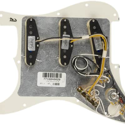 Fender Pre-Wired Strat Pickguard Custom Shop Fat 50's SSS Parchment 11 Hole image 2