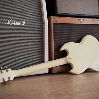 Gibson SG Custom in Olympic White Natural Aged = Real Vintage Flair, 3 Pickups! 1992 - Olympic White image 8