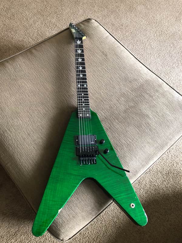 Esp  Logan mader custom shop  1996 Green V image 1