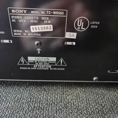 Sony TC-WR565 dual cassette recorder 1990's, 2000's. ?? - Black image 5