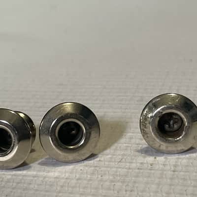3 - Used Jim Dunlop Electric Guitar Chrome Strap Lock Buttons image 2