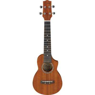 Ibanez UEWS5OPN Sapele Open Pore Soprano Ukulele with Cutaway