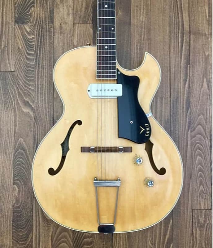 Guild T-100 Slim Jim with P90 Blonde 1960 (Serial 12433) image 1
