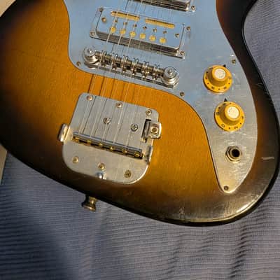 Teisco/Audition 3-Pickup Guitar Vintage 1960s MIJ Sunburst/Mac DeMarco Style image 3