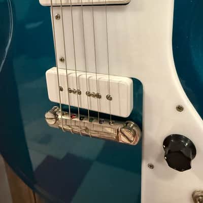 Rivolta Guitars Combinata VII with Rosewood Fretboard 2010s - Adriatic Blue Metallic image 3