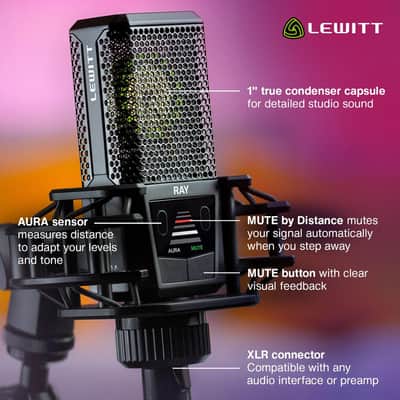 Lewitt RAY Large-diaphragm Condenser Microphone imagen 4