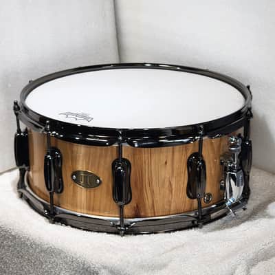 JT Custom Drums 14x6 Hickory Solid Stave Snare Drum 2025 - Natural color/lacquer image 3