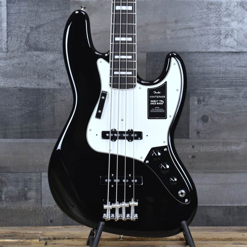 Mint Fender Vintera III Early 70s Jazz Bass - Black with Gigbag image 1